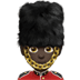 💂🏿‍♂️ man guard: dark skin tone display on Apple